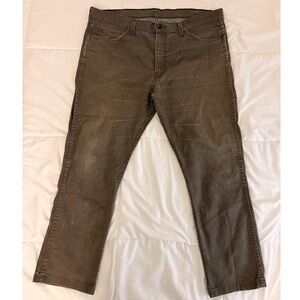 men's dark greenish brown straight leg levi 511 denim jeans
